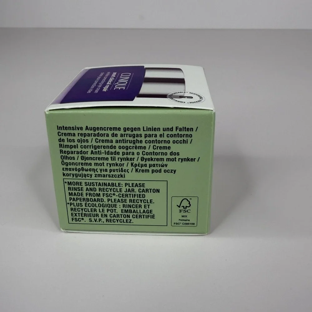 Clinique Smart Clinical Repair Eye Cream 15ml Wrinkle Correcting Under Eye Green